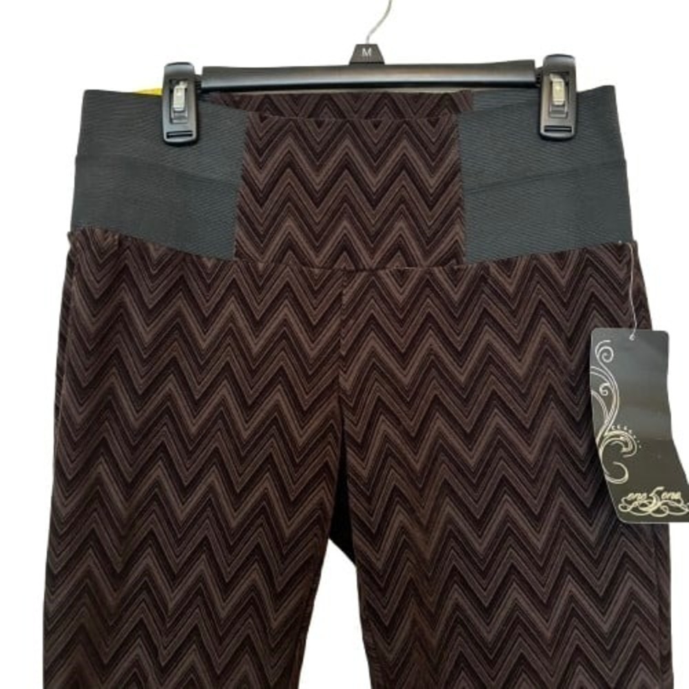 Ankle Flocked 151 One 5 One Women's Leggings Medium NWT Chocolate Brown